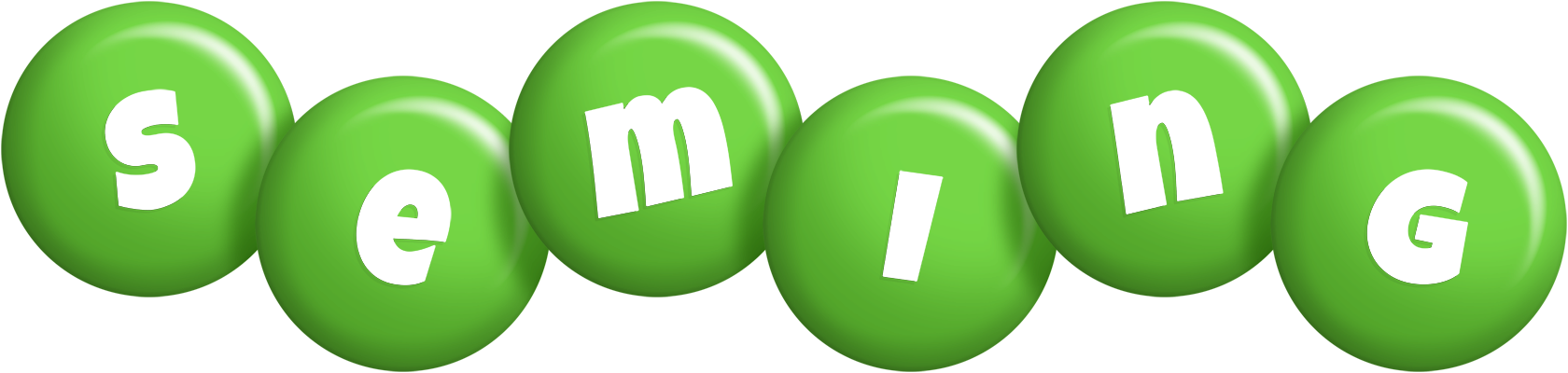 Seming candy-green logo