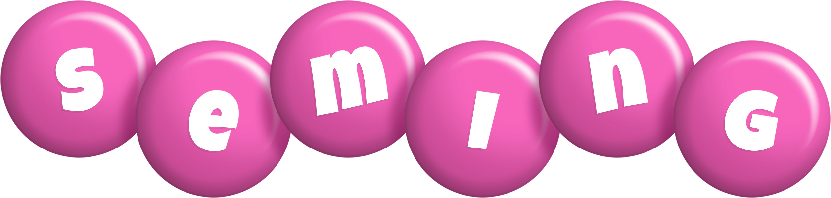 Seming candy-pink logo