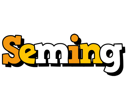 Seming cartoon logo