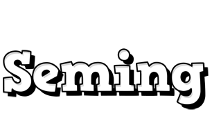 Seming snowing logo