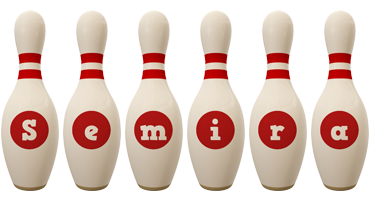 Semira bowling-pin logo