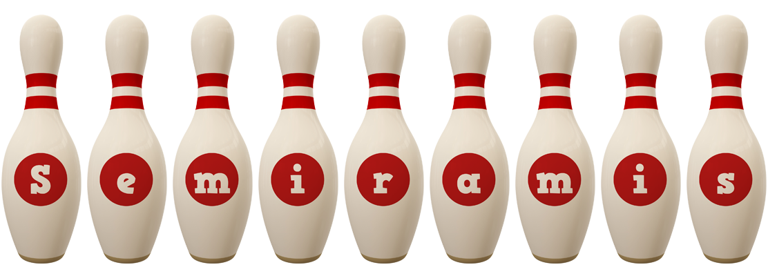 Semiramis bowling-pin logo