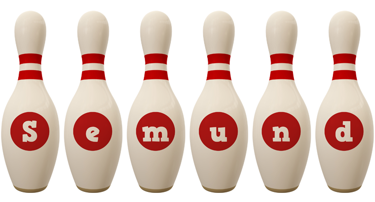 Semund bowling-pin logo