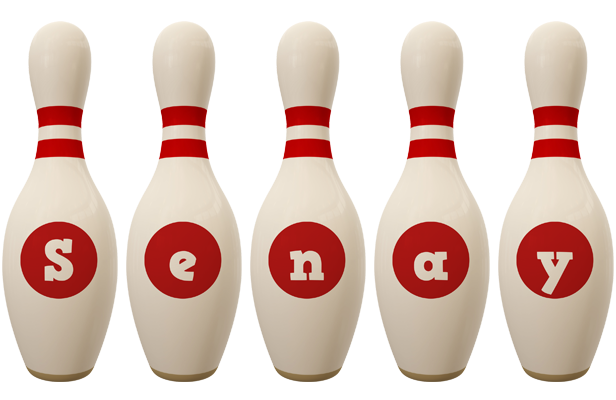 Senay bowling-pin logo