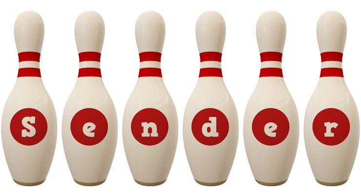 Sender bowling-pin logo