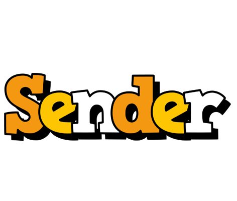Sender cartoon logo