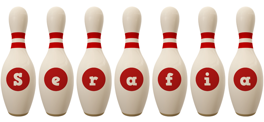 Serafia bowling-pin logo