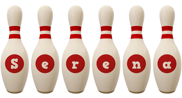 Serena bowling-pin logo