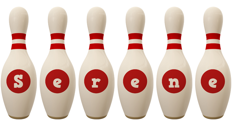 Serene bowling-pin logo