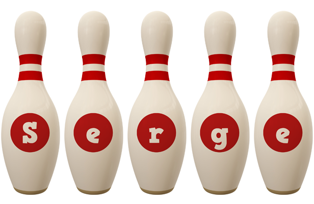 Serge bowling-pin logo