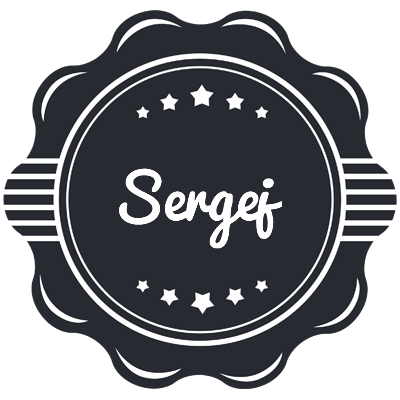 Sergej badge logo