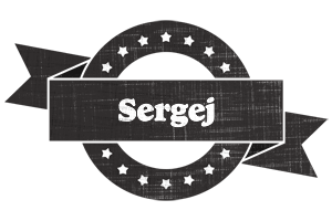 Sergej grunge logo