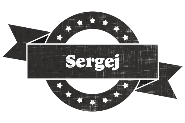 Sergej grunge logo