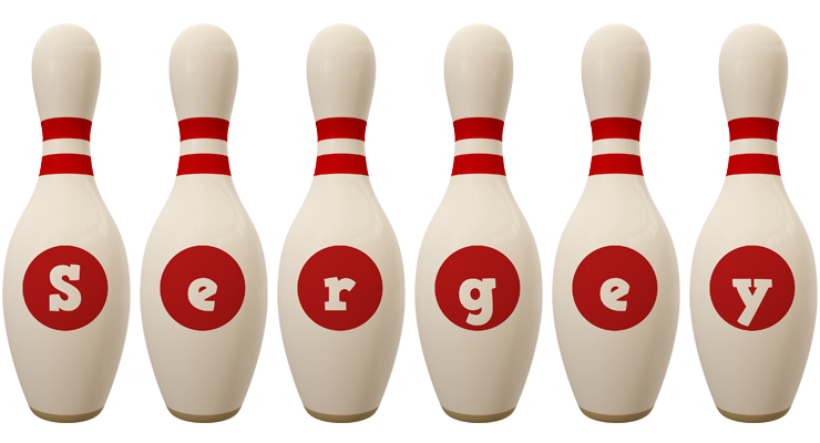 Sergey bowling-pin logo