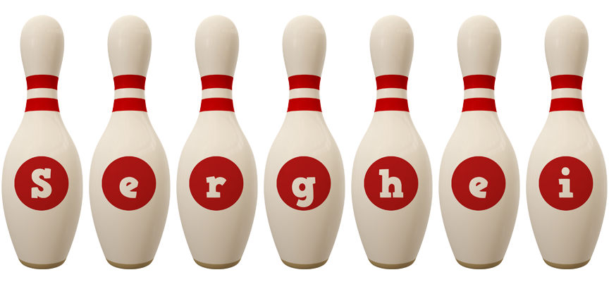 Serghei bowling-pin logo