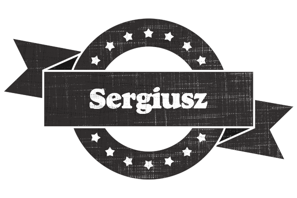 Sergiusz grunge logo