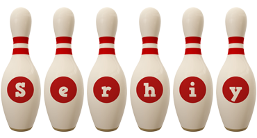 Serhiy bowling-pin logo