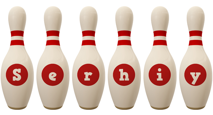 Serhiy bowling-pin logo