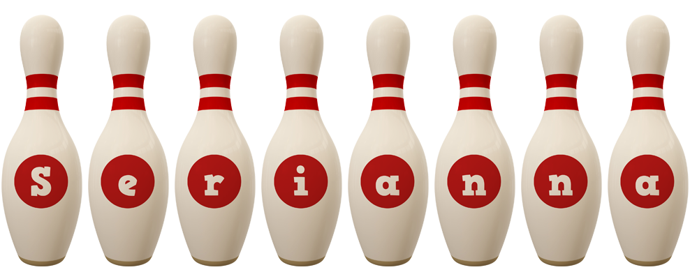 Serianna bowling-pin logo
