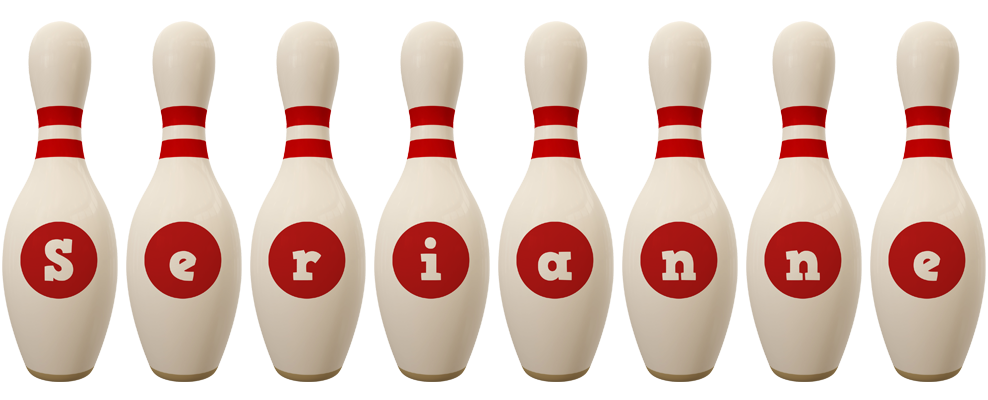 Serianne bowling-pin logo
