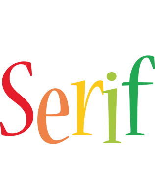 Serif birthday logo
