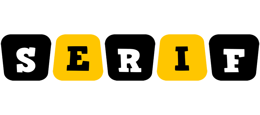 Serif boots logo
