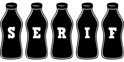 Serif bottle logo