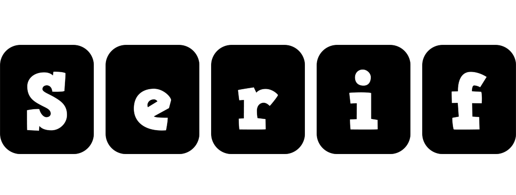 Serif box logo