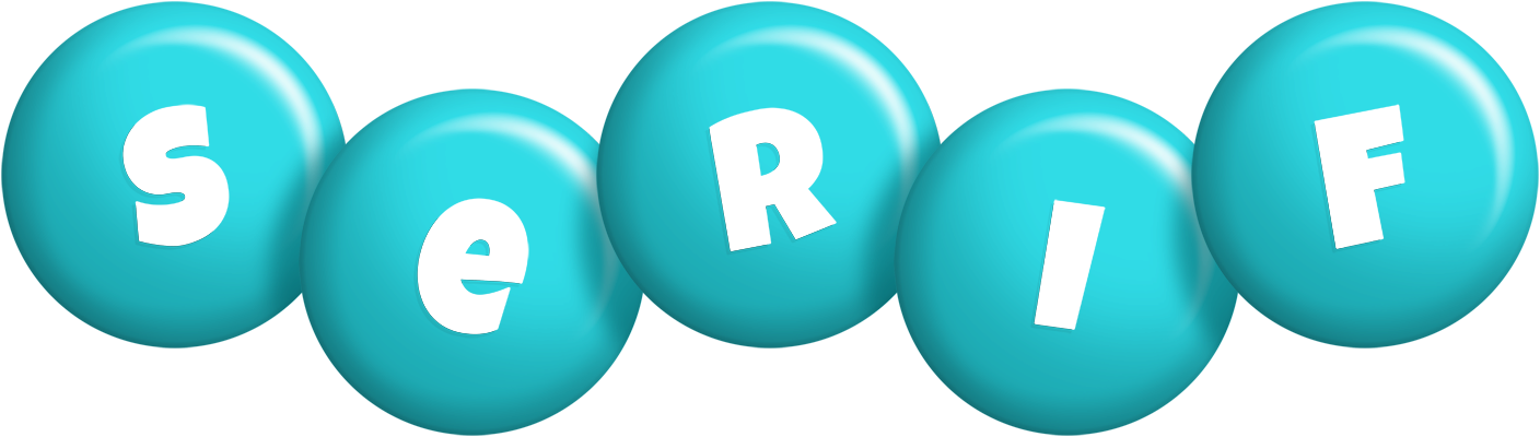Serif candy-azur logo