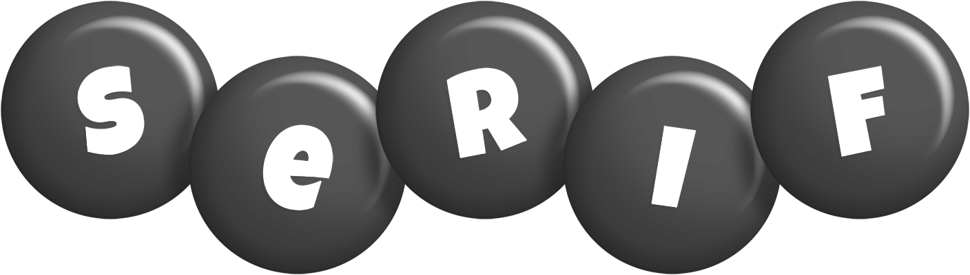 Serif candy-black logo