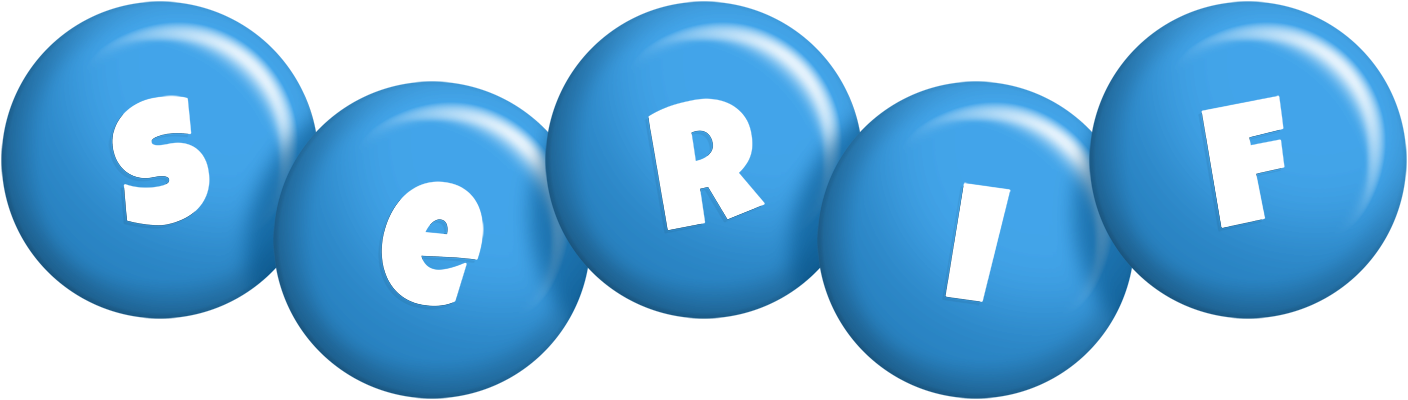 Serif candy-blue logo