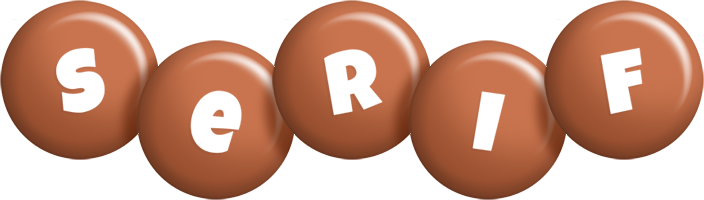 Serif candy-brown logo