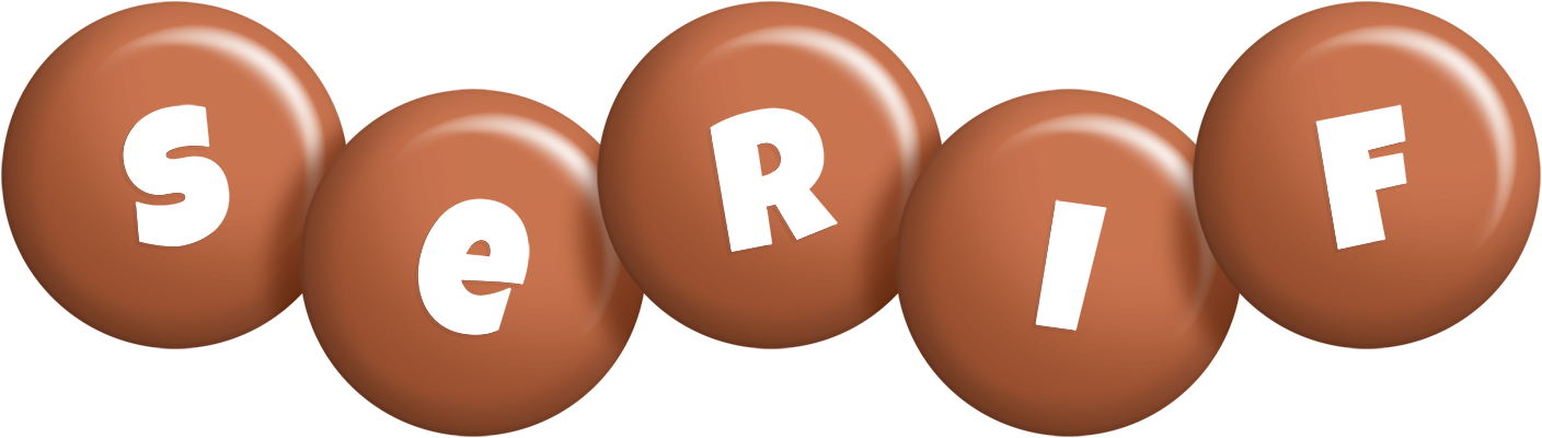 Serif candy-brown logo