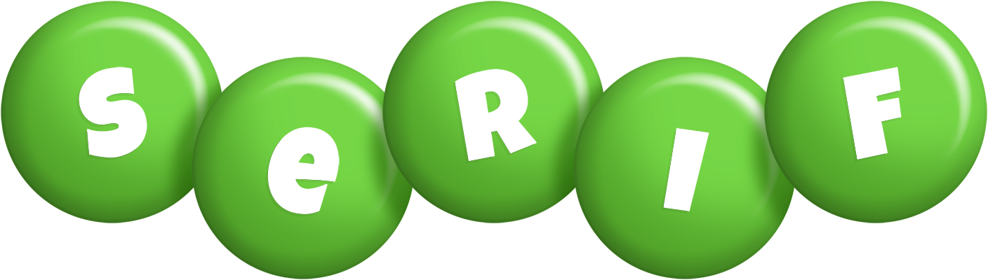 Serif candy-green logo