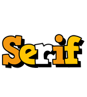 Serif cartoon logo