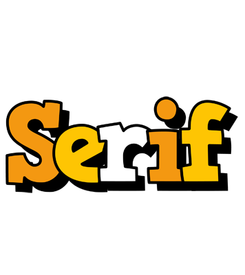 Serif cartoon logo