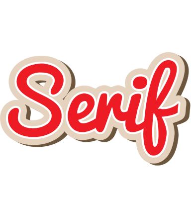 Serif chocolate logo