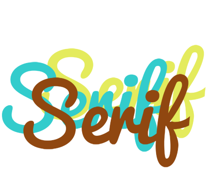 Serif cupcake logo