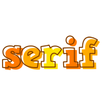 Serif desert logo