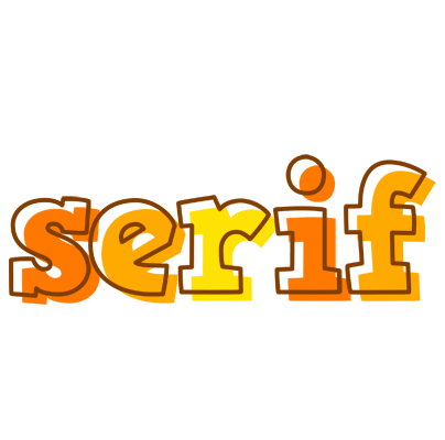 Serif desert logo