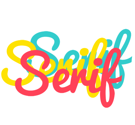 Serif disco logo
