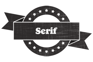 Serif grunge logo