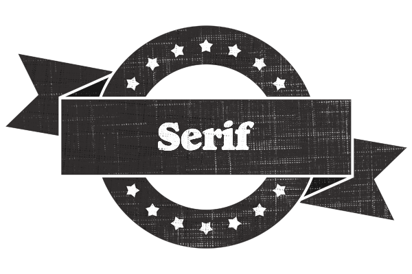 Serif grunge logo