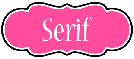 Serif invitation logo