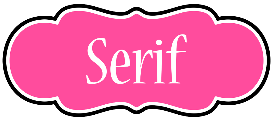 Serif invitation logo