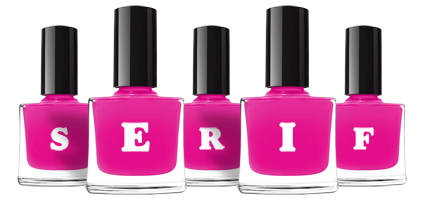 Serif nails logo