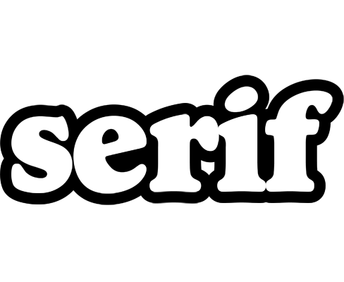 Serif panda logo