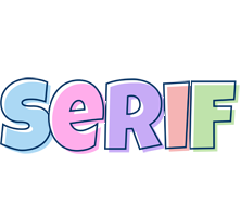 Serif pastel logo