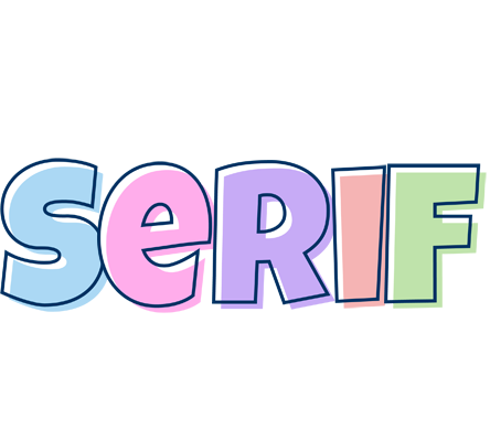 Serif pastel logo