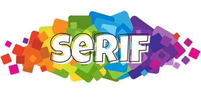 Serif pixels logo